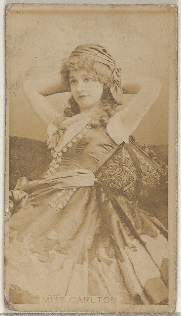 Miss Carlton, from the Actors and Actresses series (N45, Type 8) for Virginia Brights Cigarettes