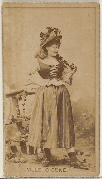 Mlle. Cicene, from the Actors and Actresses series (N45, Type 8) for Virginia Brights Cigarettes