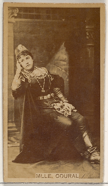 Mlle. Couralet, from the Actors and Actresses series (N45, Type 8) for Virginia Brights Cigarettes