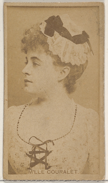 M'lle Couralet, from the Actors and Actresses series (N45, Type 8) for Virginia Brights Cigarettes