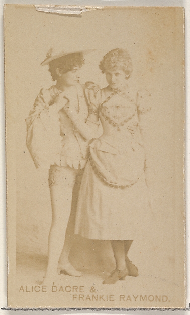 Alice Dacre and Frankie Raymond, from the Actors and Actresses series (N45, Type 8) for Virginia Brights Cigarettes