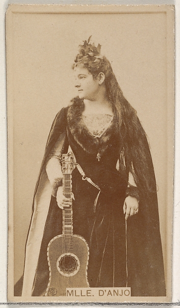 Mlle. D' Anjo, from the Actors and Actresses series (N45, Type 8) for Virginia Brights Cigarettes