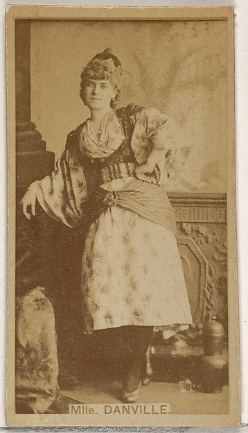 Mlle. Danville, from the Actors and Actresses series (N45, Type 8) for Virginia Brights Cigarettes