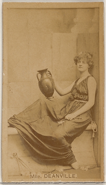 Mlle. Deanville, from the Actors and Actresses series (N45, Type 8) for Virginia Brights Cigarettes
