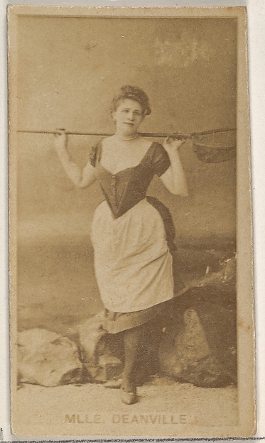 Mlle. Deanville, from the Actors and Actresses series (N45, Type 8) for Virginia Brights Cigarettes