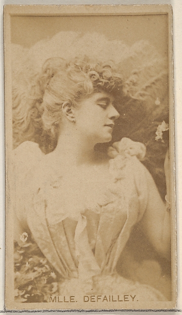 Mlle. Defailley, from the Actors and Actresses series (N45, Type 8) for Virginia Brights Cigarettes