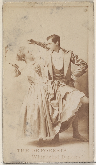 The Deforests, Whirlwind Dancers, from the Actors and Actresses series (N45, Type 8) for Virginia Brights Cigarettes