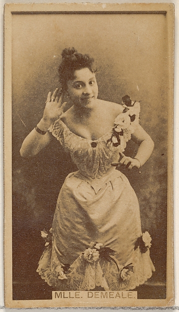 Mlle. Demeale, from the Actors and Actresses series (N45, Type 8) for Virginia Brights Cigarettes