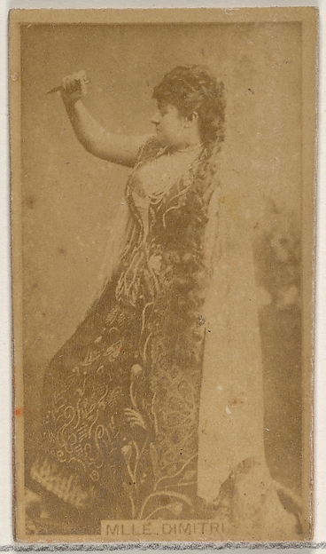 Mlle. Dimitri, from the Actors and Actresses series (N45, Type 8) for Virginia Brights Cigarettes