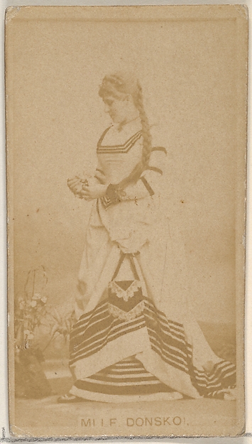 Mlle. Donsko, from the Actors and Actresses series (N45, Type 8) for Virginia Brights Cigarettes