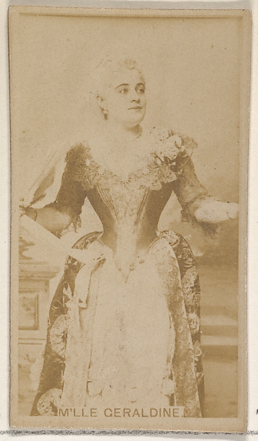 M'lle Geraldine, from the Actors and Actresses series (N45, Type 8) for Virginia Brights Cigarettes
