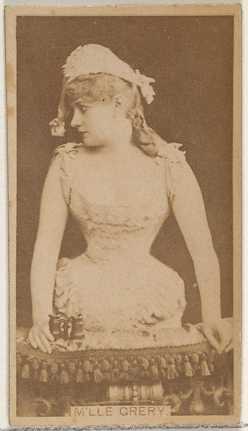 M'lle Grery, from the Actors and Actresses series (N45, Type 8) for Virginia Brights Cigarettes