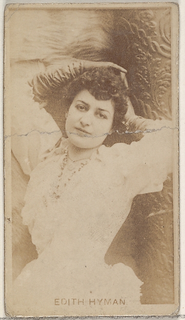 Edith Hyman, from the Actors and Actresses series (N45, Type 8) for Virginia Brights Cigarettes