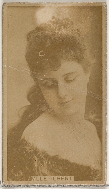 Mlle. Ilberte, from the Actors and Actresses series (N45, Type 8) for Virginia Brights Cigarettes