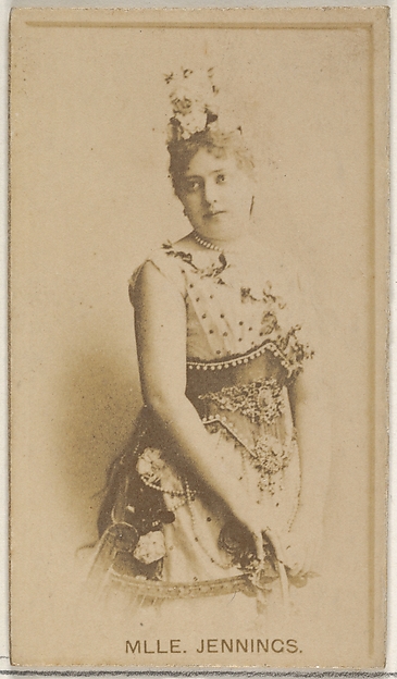 Mlle. Jennings, from the Actors and Actresses series (N45, Type 8) for Virginia Brights Cigarettes