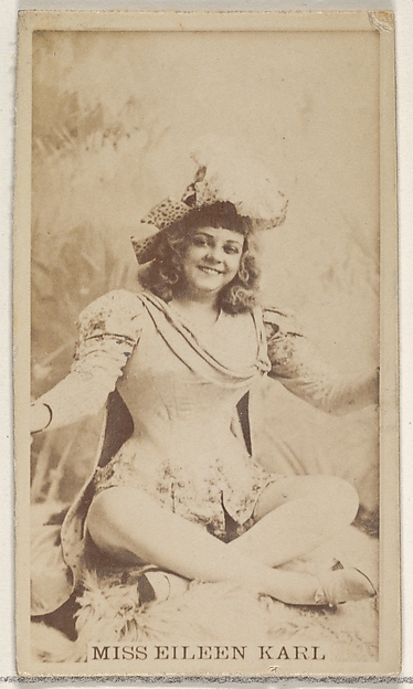 Miss Eileen Karl, from the Actors and Actresses series (N45, Type 8) for Virginia Brights Cigarettes