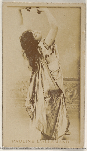 Pauline L' Allemand, from the Actors and Actresses series (N45, Type 8) for Virginia Brights Cigarettes