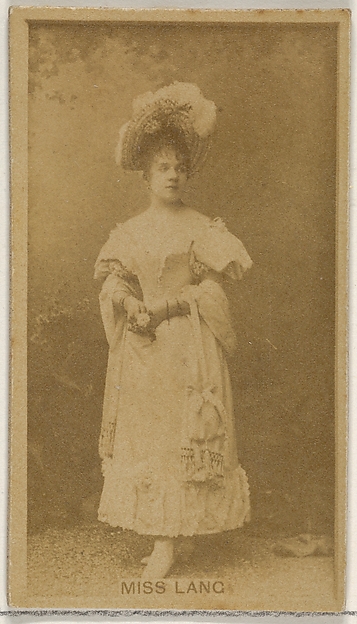 Miss Lang, from the Actors and Actresses series (N45, Type 8) for Virginia Brights Cigarettes