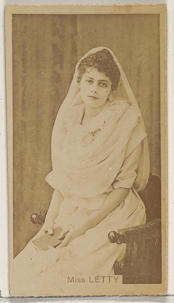 Miss Letty, from the Actors and Actresses series (N45, Type 8) for Virginia Brights Cigarettes