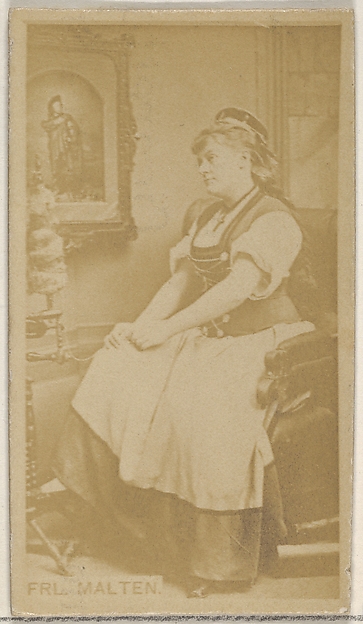 Fräulein Malten, from the Actors and Actresses series (N45, Type 8) for Virginia Brights Cigarettes