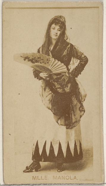 Mlle. Manola, from the Actors and Actresses series (N45, Type 8) for Virginia Brights Cigarettes