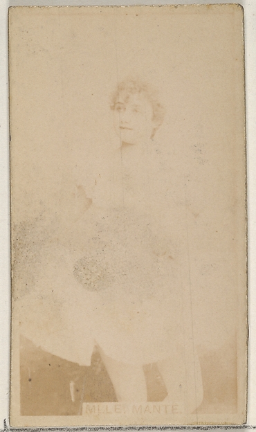 Mlle. Mante, from the Actors and Actresses series (N45, Type 8) for Virginia Brights Cigarettes