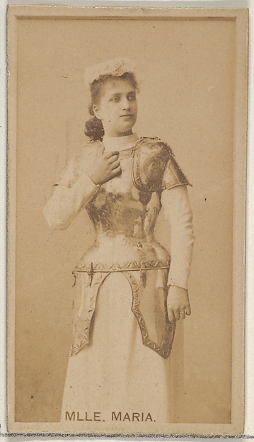 Mlle. Maria, from the Actors and Actresses series (N45, Type 8) for Virginia Brights Cigarettes