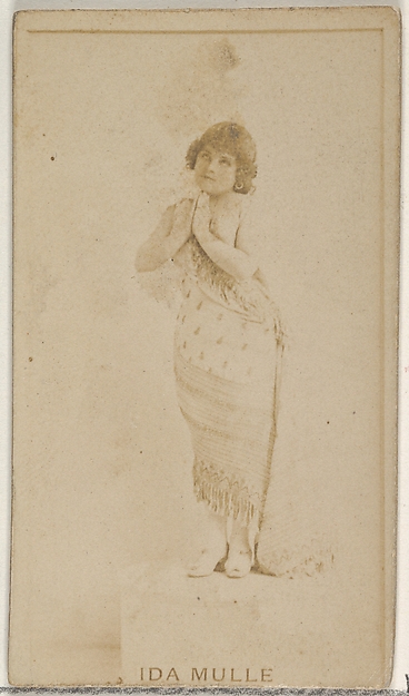 Ida Mulle, from the Actors and Actresses series (N45, Type 8) for Virginia Brights Cigarettes by Allen & Ginter, The Metropolitan Museum of Art