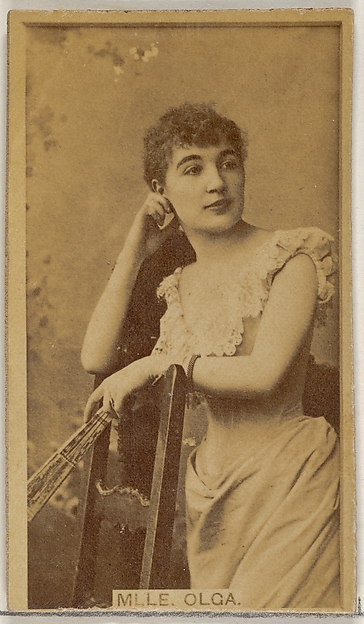 Mlle. Olga, from the Actors and Actresses series (N45, Type 8) for Virginia Brights Cigarettes