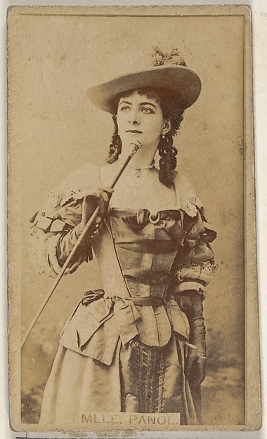 Mlle. Panol, from the Actors and Actresses series (N45, Type 8) for Virginia Brights Cigarettes