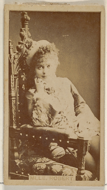 Mlle. Robert, from the Actors and Actresses series (N45, Type 8) for Virginia Brights Cigarettes
