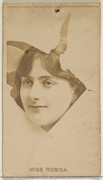 Miss Robina, from the Actors and Actresses series (N45, Type 8) for Virginia Brights Cigarettes