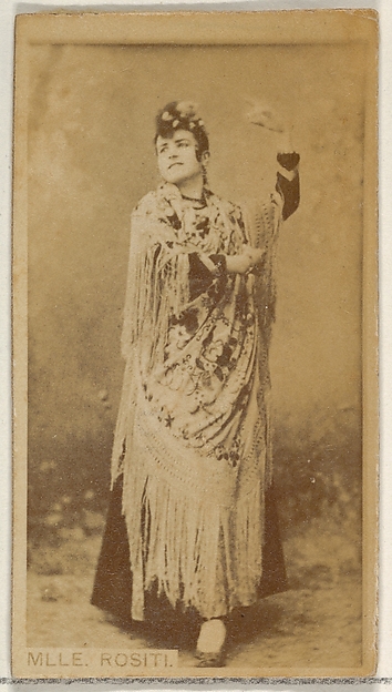 Mlle. Rositi, from the Actors and Actresses series (N45, Type 8) for Virginia Brights Cigarettes