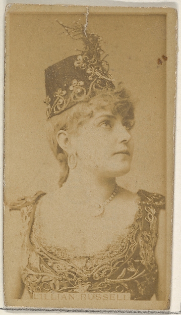 Lillian Russell, from the Actors and Actresses series (N45, Type 8) for Virginia Brights Cigarettes