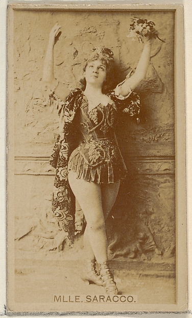 Mlle. Saracco, from the Actors and Actresses series (N45, Type 8) for Virginia Brights Cigarettes