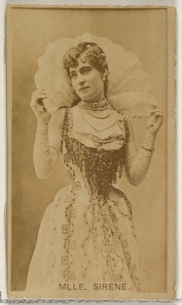 Mlle. Sirene, from the Actors and Actresses series (N45, Type 8) for Virginia Brights Cigarettes