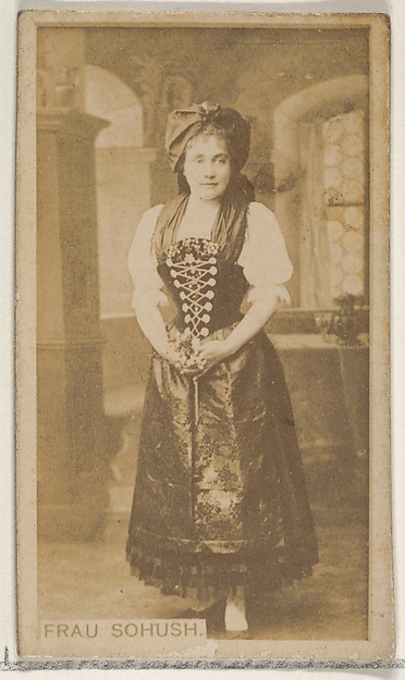 Frau Sohush, from the Actors and Actresses series (N45, Type 8) for Virginia Brights Cigarettes