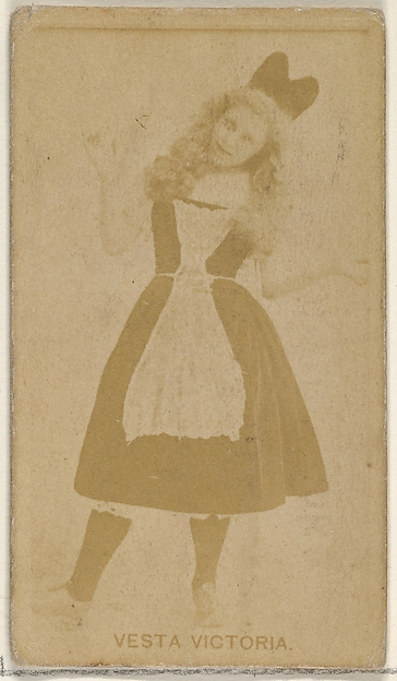 Vesta Victoria, from the Actors and Actresses series (N45, Type 8) for Virginia Brights Cigarettes