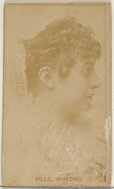 Mlle. Waldro, from the Actors and Actresses series (N45, Type 8) for Virginia Brights Cigarettes
