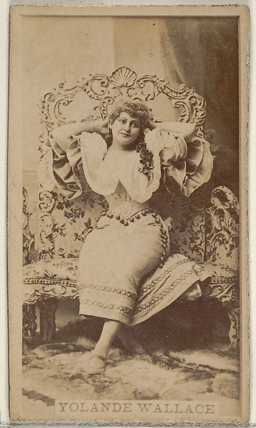 Yolande Wallace, from the Actors and Actresses series (N45, Type 8) for Virginia Brights Cigarettes