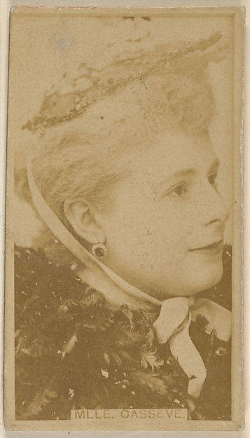 Mlle. Casseve, from the Actors and Actresses series (N45, Type 8) for Virginia Brights Cigarettes