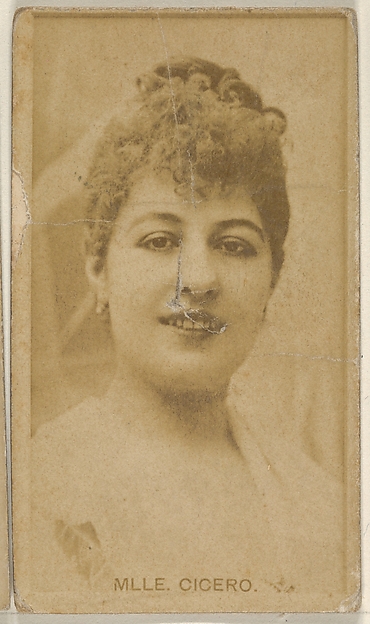 Mlle. Cicero, from the Actors and Actresses series (N45, Type 8) for Virginia Brights Cigarettes