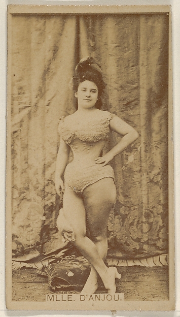 Mlle. D' Anjou, from the Actors and Actresses series (N45, Type 8) for Virginia Brights Cigarettes