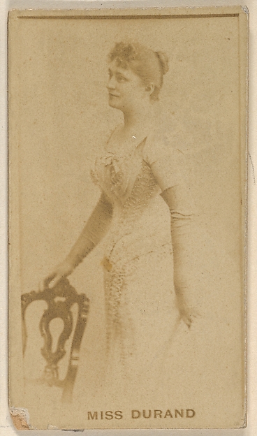 Miss Durand, from the Actors and Actresses series (N45, Type 8) for Virginia Brights Cigarettes