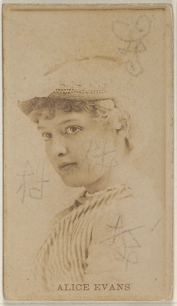 Alice Evans, from the Actors and Actresses series (N45, Type 8) for Virginia Brights Cigarettes