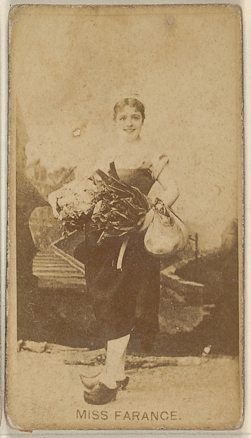 Miss Farance, from the Actors and Actresses series (N45, Type 8) for Virginia Brights Cigarettes