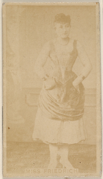 Miss Friedrich, from the Actors and Actresses series (N45, Type 8) for Virginia Brights Cigarettes