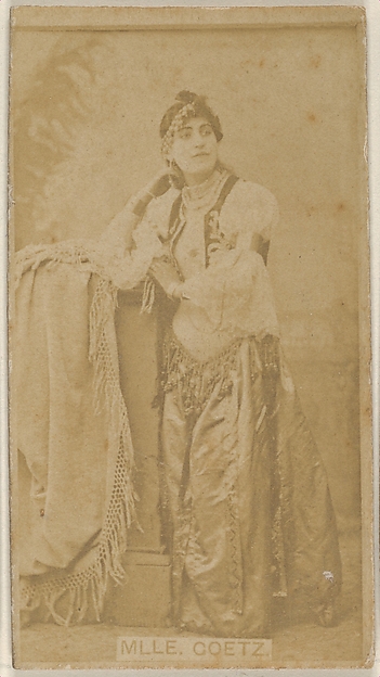 Mlle. Goetz, from the Actors and Actresses series (N45, Type 8) for Virginia Brights Cigarettes