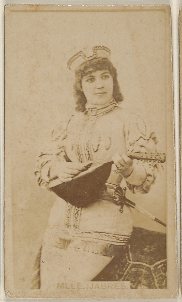 Mlle. Jabres, from the Actors and Actresses series (N45, Type 8) for Virginia Brights Cigarettes