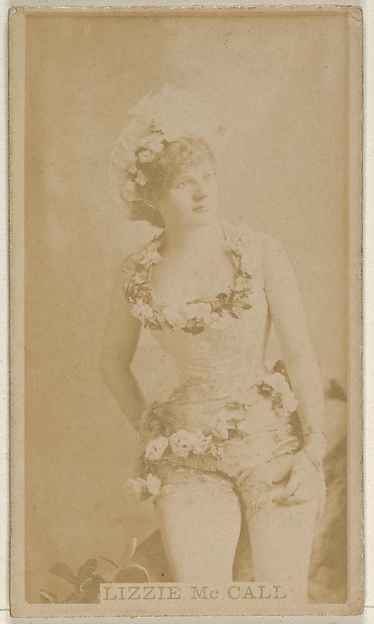 Lizzie McCall, from the Actors and Actresses series (N45, Type 8) for Virginia Brights Cigarettes